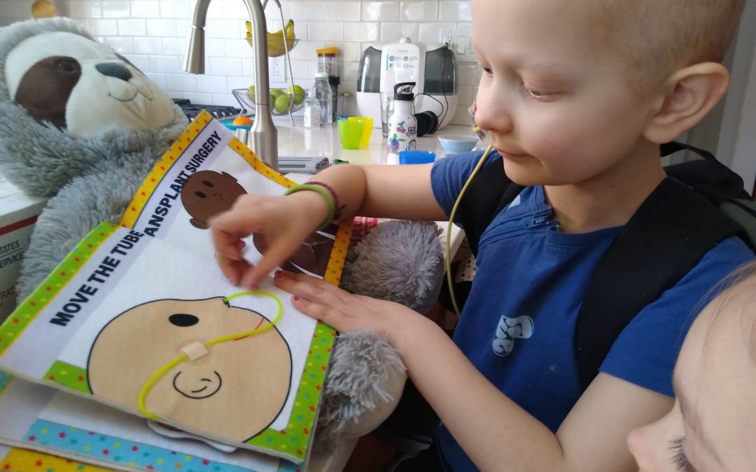 Ariana enjoying her customized LovefromLevi Hospital Book