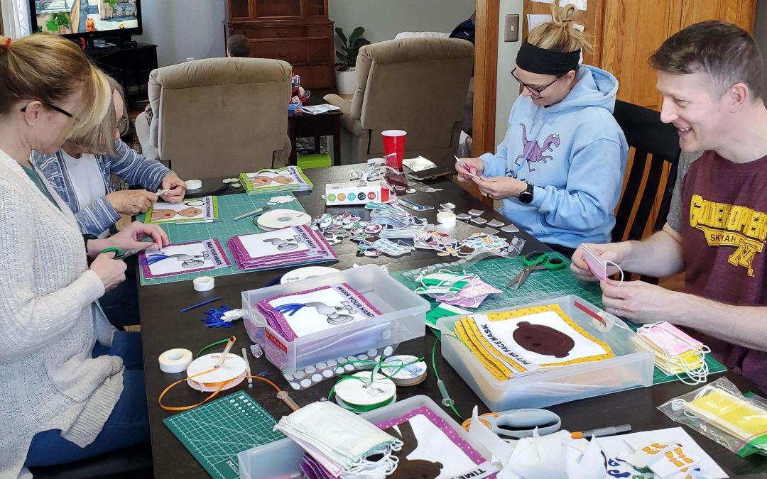 LovefromLevi team hard at work making Hospital Books